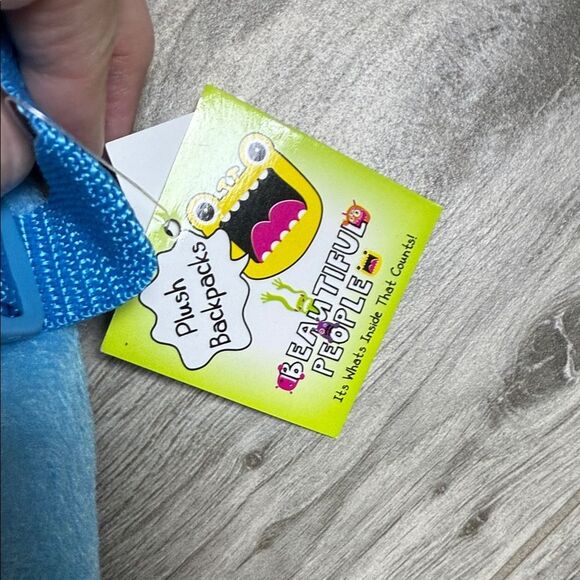 Blue Plush Monster Backpack - Picture 4 of 6